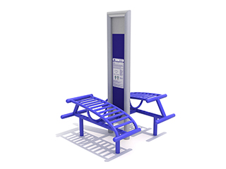 Urządzenie siłowni zewnętrznej STOLMAR: ŁAWECZKA PODWÓJNA